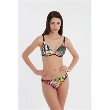 Sunset kaplı üçgen bikini - siyah
