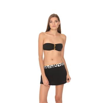 Dagi straplez etekli bikini - siyah