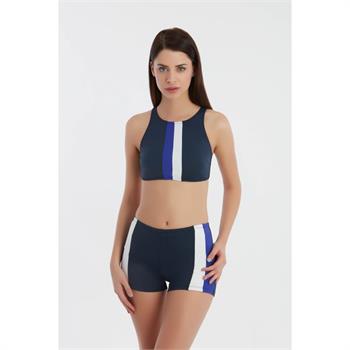 Sunset yüzücü şortlu bikini - lacivert