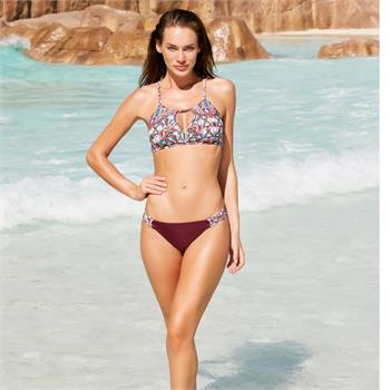 Pierre cardin geniş üçgen bikini - mor