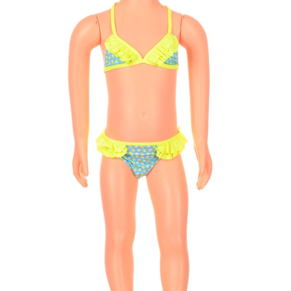 Sunset küçük üçgen fırfırlı kız çocuk bikini