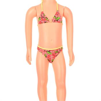 Sunset küçük üçgen kız çocuk bikini - kırmızı