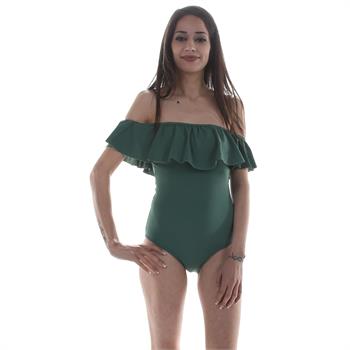 Aquella toplayıcı fırfırlı mayo - yeşil