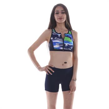 Sunset yüzücü şortlu bikini - lacivert