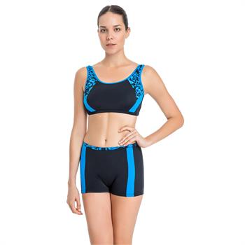 Dagi toplayıcı şortlu bikini - mavi