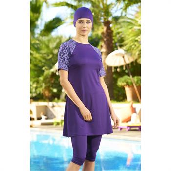 Estiva yarı kapalı mayo - mor