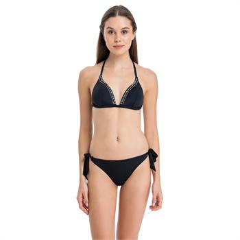 Dagi kaplı üçgen bikini - siyah