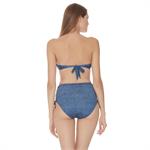 Dagi Sabit Silikonlu Straplez Retro Bikini Lacivert U