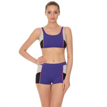 Dagi yüzücü şortlu bikini - saks mavi