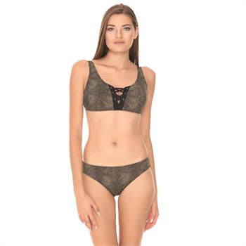 Dagi toplayıcı bikini - siyah