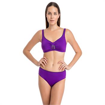 Dagi toplayıcı boncuklu bikini - mor
