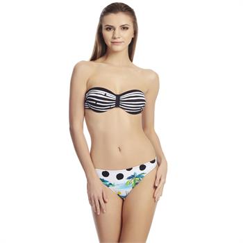Dagi sabit silikonlu toplayıcı bikini - siyah