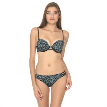 Dagi sabit silikonlu balenli bikini - petrol