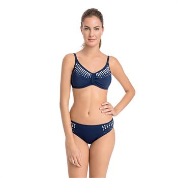 Dagi toplayıcı boncuklu bikini - lacivert