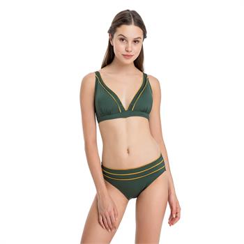 Dagi geniş üçgen balenli bikini - yeşil