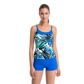 Dagi şortlu tankini - saks mavi