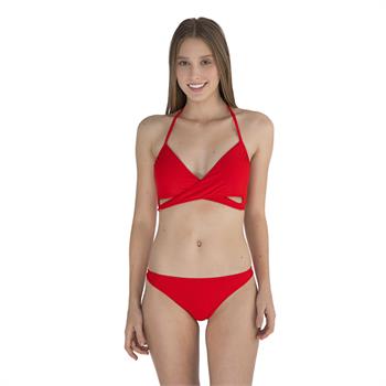 Sunset geniş üçgen toplayıcı bikini - kırmızı