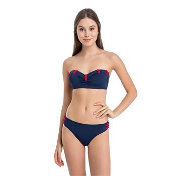 Dagi toplayıcı çıkabilen silikonlu bikini - lacivert