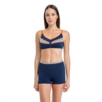 Dagi toplayıcı şortlu bikini - lacivert