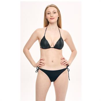 Aquella kaplı üçgen bikini - siyah