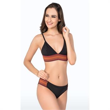 Aquella geniş üçgen bikini - siyah