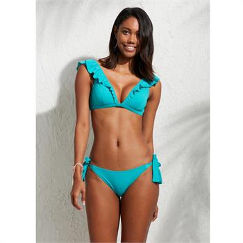 Pierre cardin geniş üçgen fırfırlı bikini - mint yeşili