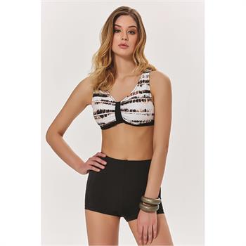 Argento şortlu minimizer bikini - siyah