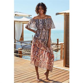 Pierre cardin leopar tunik - kahverengi