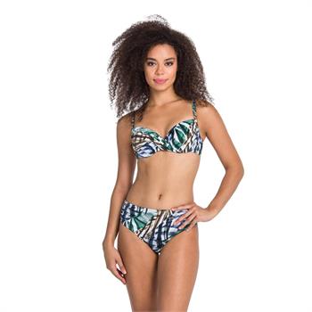 Dagi balenli çıkabilen silikonlu bikini - yeşil