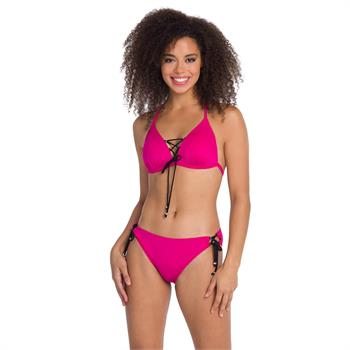 Dagi kaplı üçgen bikini - pembe