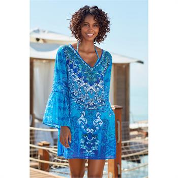 Pierre cardin uzun kol tunik - mavi