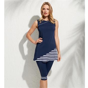 Pierre cardin kolsuz yarı kapalı mayo - lacivert