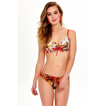 Argento sabit silikonlu balenli bikini - krem
