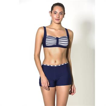 Estiva toplayıcı şortlu bikini - lacivert