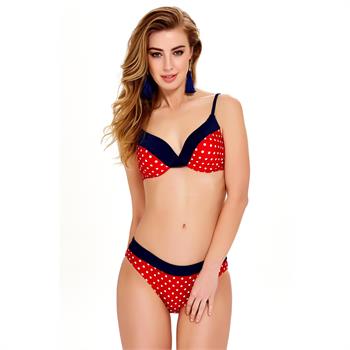 Argento balenli bikini - kırmızı
