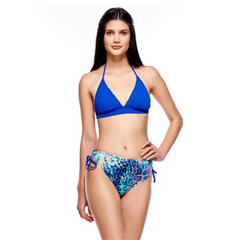 Louren geniş üçgen bikini - saks mavi