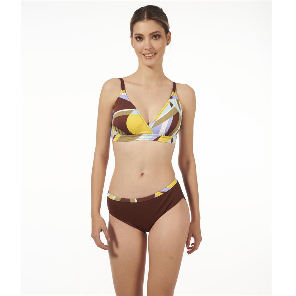 Estiva geniş üçgen kruvaze toplayıcı bikini