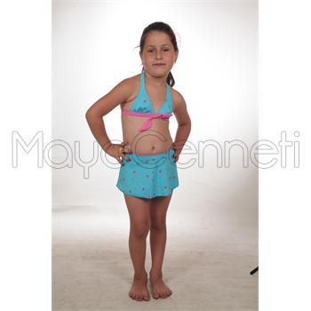 Sunsurf geniş üçgen etekli kız çocuk bikini - pembe