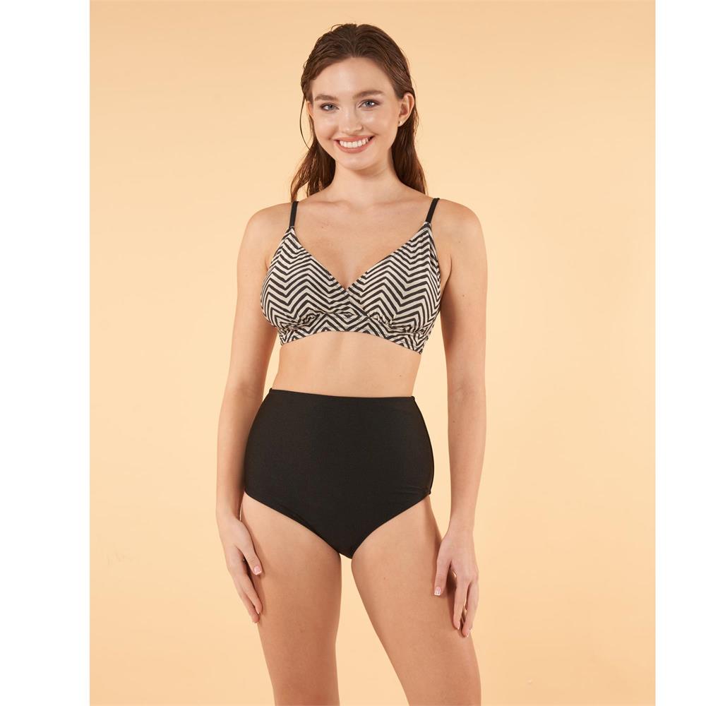 Estiva kruvaze toplayıcı parlak retro bikini