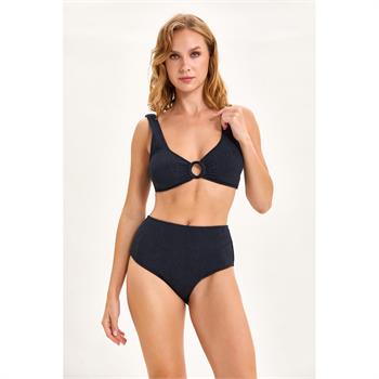 Argento geniş üçgen toplayıcı bikini - siyah