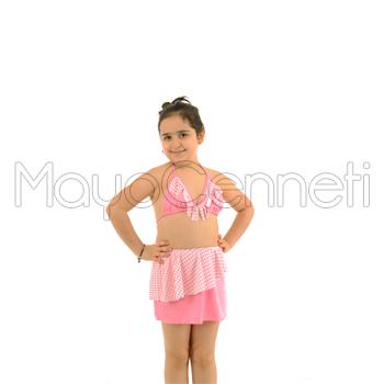 2014 AZRA Küçük Üçgen Etekli Kız Çocuk Bikini