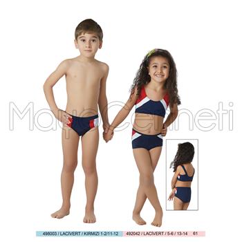 2014 SUNSET Yüzücü Şortlu Kız Çocuk Bikini