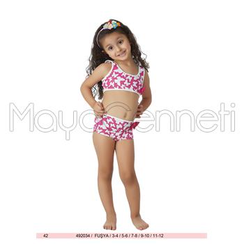2014 SUNSET Parlak Şortlu Kız Çocuk Bikini