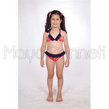 2014 DAGİ Küçük Üçgen Fırfırlı Kız Çocuk Bikini