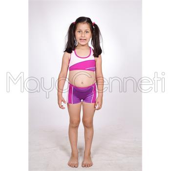 2014 DAGİ Yüzücü Şortlu Kız Çocuk Bikini