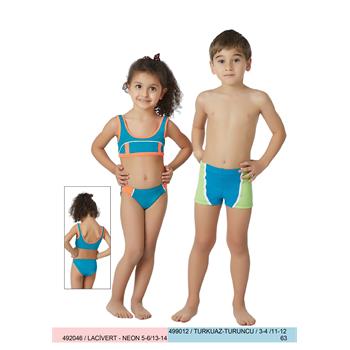 Sunset yüzücü kız çocuk bikini - mavi