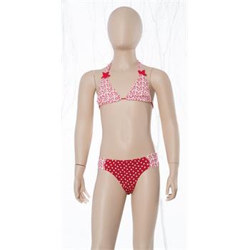 Sunsurf küçük üçgen kız çocuk bikini - kırmızı