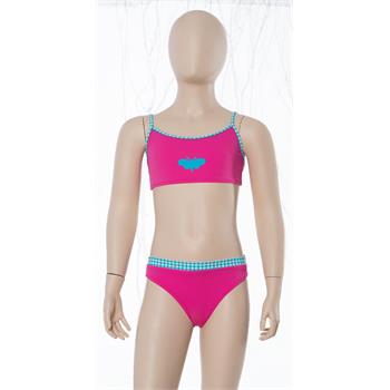 Sunsurf klasik kap kız çocuk bikini - pembe